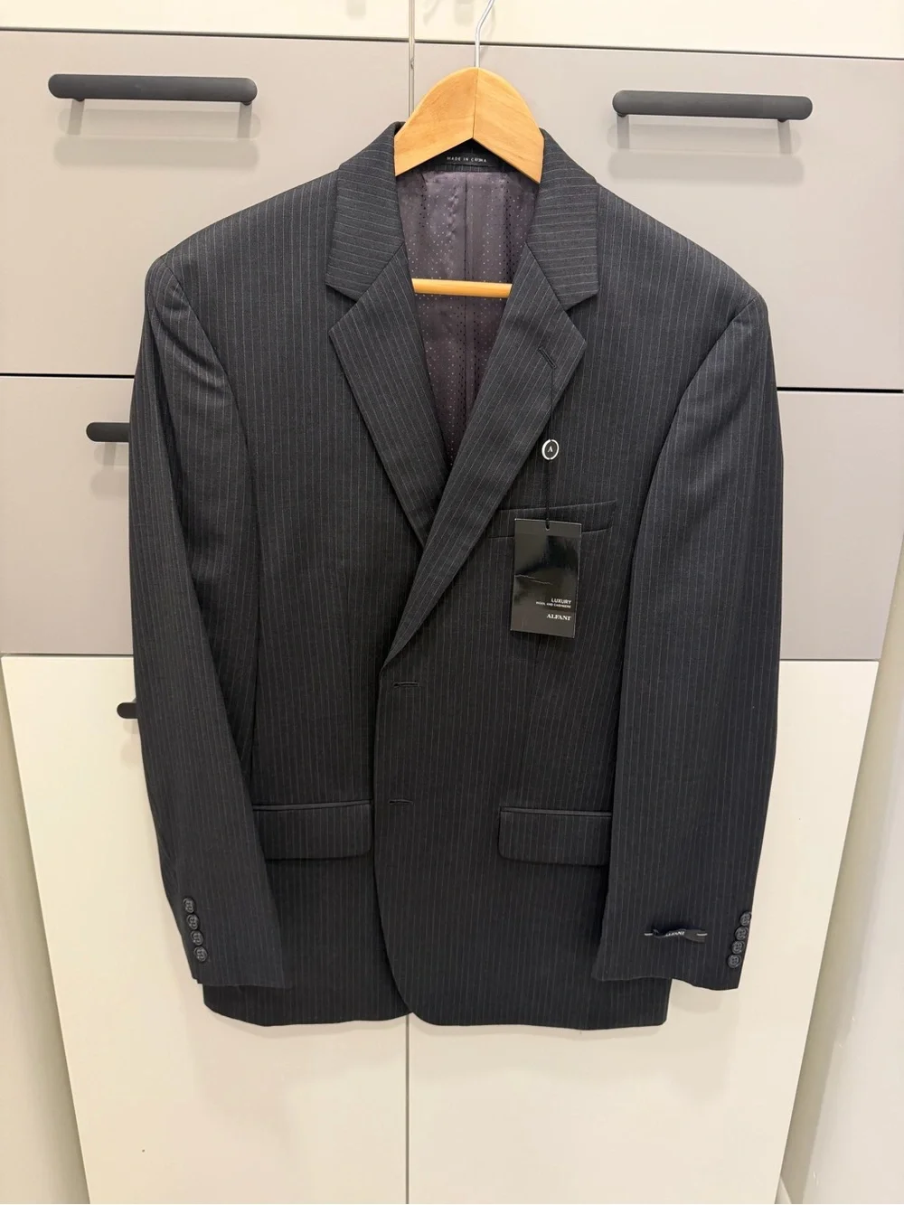 Alfani Men's Charcoal Pinstripe Sport Coat